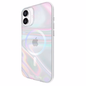 Case-Mate Soap Bubble MagSafe ümbris seadmele iPhone 16 Plus, sillerdav