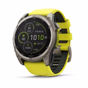 Nutikell Garmin Fenix 8 Sapphire Solar kollane