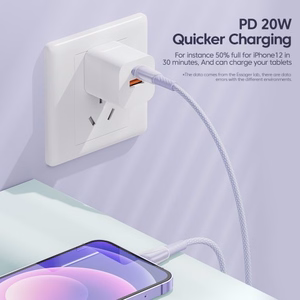 USB Cable Essager "Rain" White "Lightning" 200cm