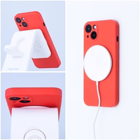 SILICONE MAG ÜMBRIS compatible with MagSafe jaoks IPHONE 13 Mini punane