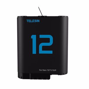 TELESIN lithium battery jaoks GoPro Hero 12/11/10/9 (sinine)