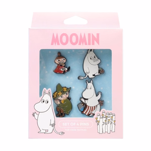 Moomins 4 rinnamärgi komplekt riietele või seljakotile