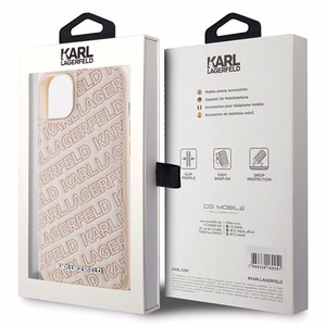 Karl Lagerfeld чехол для iPhone 15 Plus KLHCP15MPQKPMP (Quilted Pattern) розовый