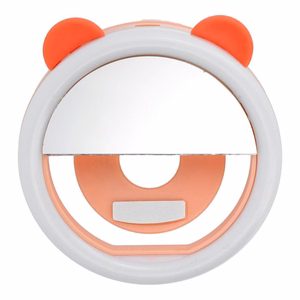 Lampa LED Ring do selfie na telefon RK12 pomarańcz miś