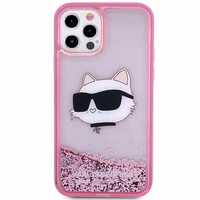 Karl Lagerfeld KLHCP12MLNCHCP iPhone 12/ 12 Pro 6.1" roosa/roosa hardcase Glitter Choupette Head