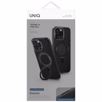 Uniq Swivix 360 Rotating Kickstand Ümbris jaoks iPhone 16 Pro Max - Must