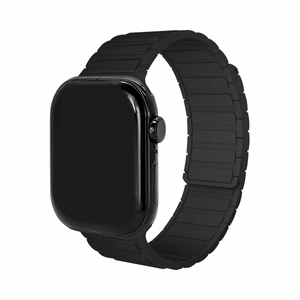 Mobilize silikoonist kellarihm - magnetiline - Apple 42/44/45/49mm - must