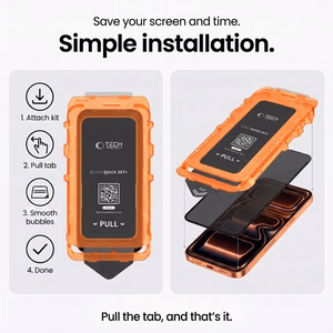 Tech-Protect Quick Set Spy+ 2 privaatsusfiltriga kaitseklaasi komplekt mudelile iPhone 18 Pro