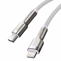 USB-C kaabel jaoks Lightning Baseus Cafule, PD, 20W, 1m (valge)