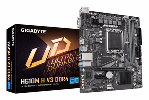 GIGABYTE H610M H V3 DDR4 emaplaat - toetab Intel Core 14. põlvkonna protsessoreid, 4+1+1 hübriidne digitaalne VRM, kuni 3200MHz DDR4, 1xPCIe 3.0 M.2, GbE LAN, USB 3.2 Gen 1