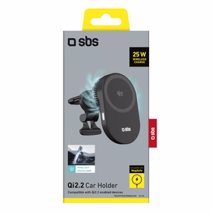 SBS Magnetic Holder with Qi2.2 25W Wireless Charger with Active Cooling - Black