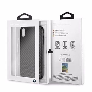 Чехол BMW Signature Carbon для iPhone Xs Max - чёрный