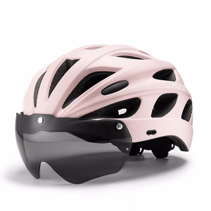 Rockbros unisex rattakiiver eemaldatava visiiri ja UV-prillidega, roosa