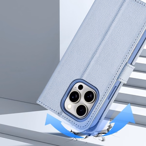 Dux Ducis Lawa Leather Ümbris jaoks iPhone 15 Pro - Sinine