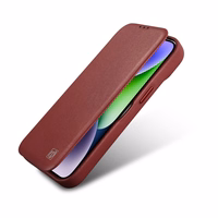 iCarer CE Premium Leather Folio Case iPhone 14 Pro Max Magnetic Flip Cover MagSafe Red (WMI14220716-RD)