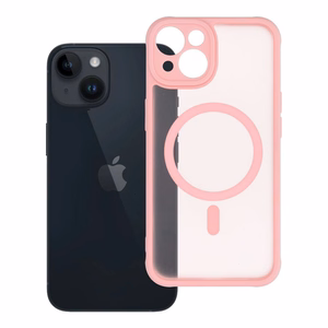 FULL MATTE MAG COVER Ümbris compatible with MagSafe jaoks IPHONE 14 jasny różowy