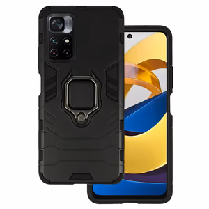 Ring Armor Ümbris jaoks Xiaomi Redmi Note 11 5G/Note 11S 5G/Poco M4 Pro 5G Must