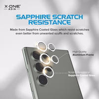 X-ONE Sapphire Camera Armor - jaoks Samsung Galaxy S23/S23 Plus - hõbedane