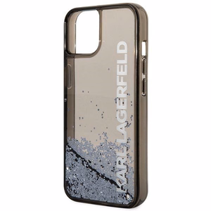 Чехол Karl Lagerfeld Liquid Glitter Elong для iPhone 14 Plus — чёрный