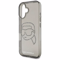 KARL LAGERFELD ümbris jaoks IPHONE 16 Pro KLHCP16LHKHDCELK (IML Rhinestones S K Head) must