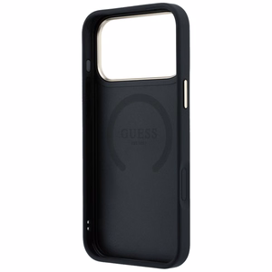 Guess Peony 4G Small Logo MagSafe-ümbris iPhone 17 Pro Max / 18 Pro Max jaoks, must