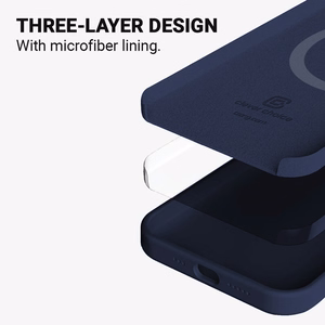 Crong Color Cover Magnetic ümbris seadmele iPhone 13 Pro Max, MagSafe'iga ühilduv, tumesinine