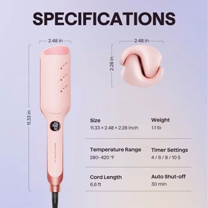 Wave Hair Crimping Iron Wavytalk Power Wave pink