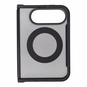 Must Forcell F-Protect 4sD-i Smoke Hybrid Kickstand Premium ümbris iPhone Duo jaoks, ühildub MagSafe'iga