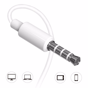 Dudao kõrvasisene juhtmega mini jack 3.5mm peakomplekt valge (X10S valge)