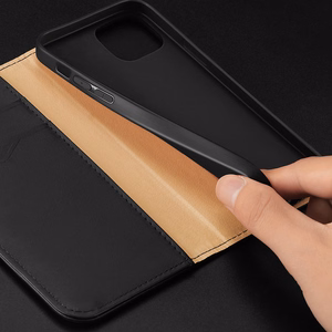 DUX DUCIS wallet ümbris HIVO jaoks IPHONE 15 Plus brown