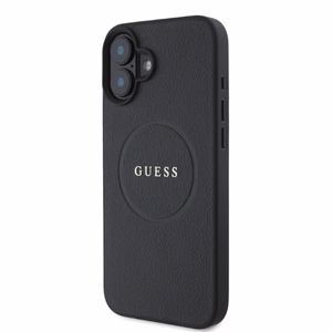 Guess Grained kuldne Ring MagSafe ümbris jaoks iPhone 16 - must