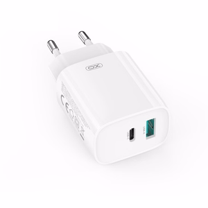 XO wall laadija CE29 PD 20W 1x USB-C 1x USB valge
