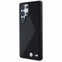 BMW Leather Oversized Stripes MagSafe ümbris jaoks Samsung Galaxy S25 Ultra - must