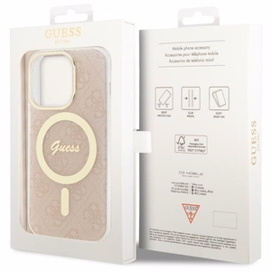 Guess GUHMP14LH4STP iPhone 14 Pro 6.1" roosa/roosa hardcase 4G MagSafe
