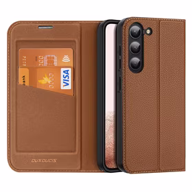 Dux Ducis Skin X2 ümbris Samsung Galaxy S23+ flip ümbris wallet stand brown