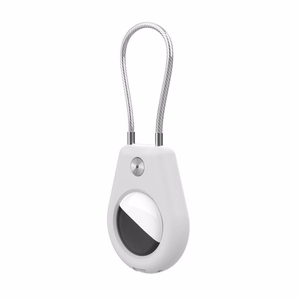 Apple AirTag Case with Steel Cable - Black + White (2 pieces)