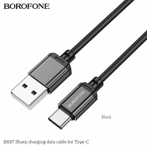 USB Cable Borofone "BX87" Black "Type-C" 100cm