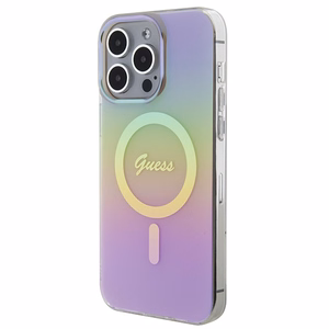 Guess IML Iridescent MagSafe ümbris jaoks iPhone 15 Pro - roosa