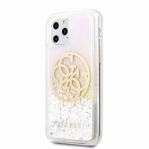 Guess GUHCN58LGIRGP iPhone 11 Pro kõva ümbris Gradient Liquid Glitter Circle Logo