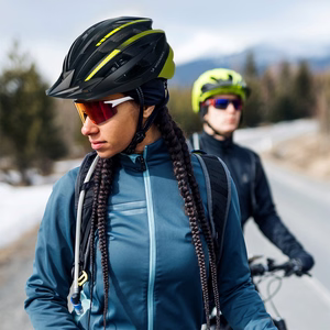 Wozinsky MTB Bike Helmet with Removable Visor and Rear USB Light M - Black and Yellow