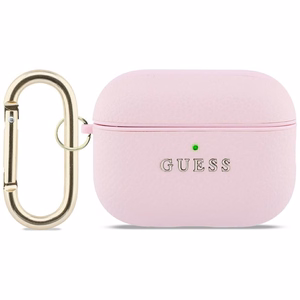 Guess Grained Classic Logo Ümbris for AirPods Pro 3 - roosa