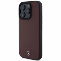 Mercedes Textured And Plain Leather MagSafe ümbris jaoks iPhone 16 Pro - punane