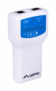 Lanberg NT-0402 network cable tester PoE tester sinine, valge