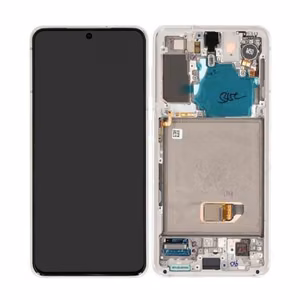 LCD экран Samsung G991 S21 5G с сенсорным экраном и рамкой Phantom White оригинальный (б/у Grade B)