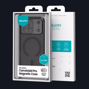 Nillkin CamShield Pro MagSafe Compatible Ümbris jaoks iPhone 17 Pro Max - Läbipaistev Must
