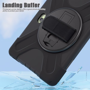 JM Rugged Case Grip ümbris Samsung Galaxy Tab Active Pro/ Active4 Pro/ Active5 Pro rihmaga must
