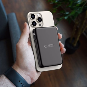 Tech-Protect LifeMag PB31 Power Bank koos MagSafe 10000mAh 15W USB-C / USB-A / sisseehitatud USB-C / Lightning kaablid - must