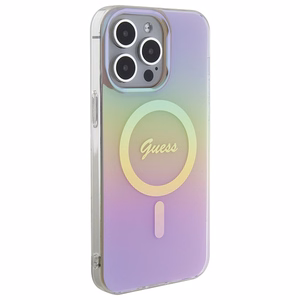 Guess IML Iridescent MagSafe ümbris jaoks iPhone 15 Pro - roosa
