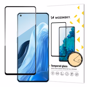 Wozinsky karastatud klaasist Full Glue Super Tough ekraani kaitsja Full Coveraged koos Frame Case sõbralik Oppo Reno7 Pro 5G must