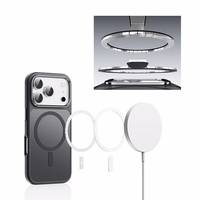 Rock Guard Touch Matte Series Magnetic Ümbris jaoks Iphone 17 Pro Max must (metal lens frame)